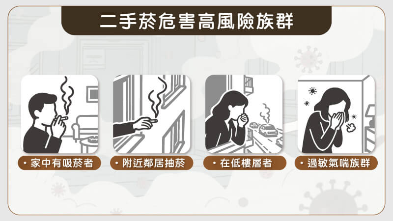 二手菸危害高風險族群